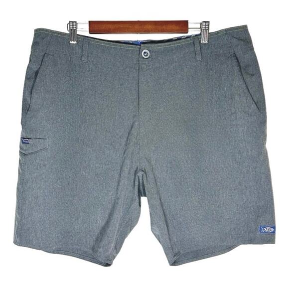 AFTCO | Men | Cloudburst Charcoal 10 Inch Performance Fishing Shorts | Size 38 - Picture 2 of 12
